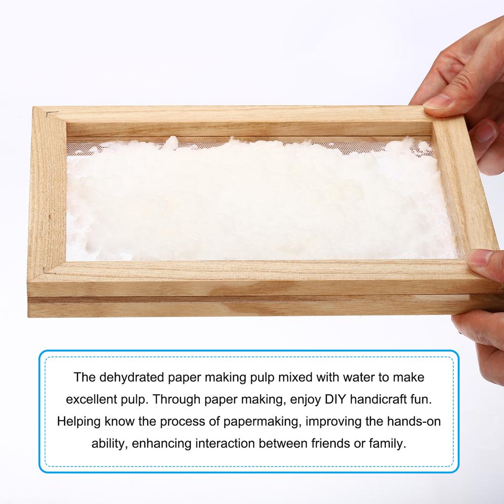 2/4/8pcs Dehydrated Paper Making Pulp Paper Making Material Handmade Papermaking Craft Tool Accessories for DIY Paper Arts White