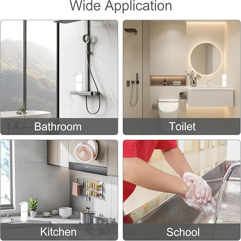 350ML Automatic Infrared Sensing Soap Dispenser Electric Non-Contact Foam Washing Machine Detergent Dispenser Wall Mounted
