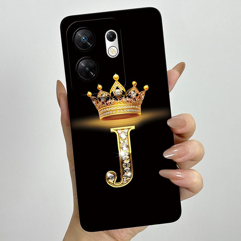 Case for infinix Zero 30 4G 5G Case X6731 Crown Letters Soft Silicone Shockproof Cover For Infinix Zero30 4g Cases X6731B Funda