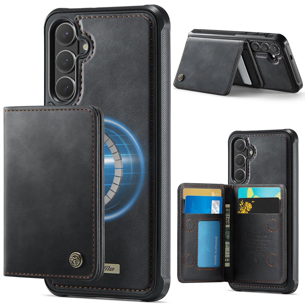 2 In 1 Detachable Luxury Business Magnetic Leather Case For Samsung S26 Ultra S25 S24 Plus S23 S22 A17 A07 A57 Shockproof Cover
