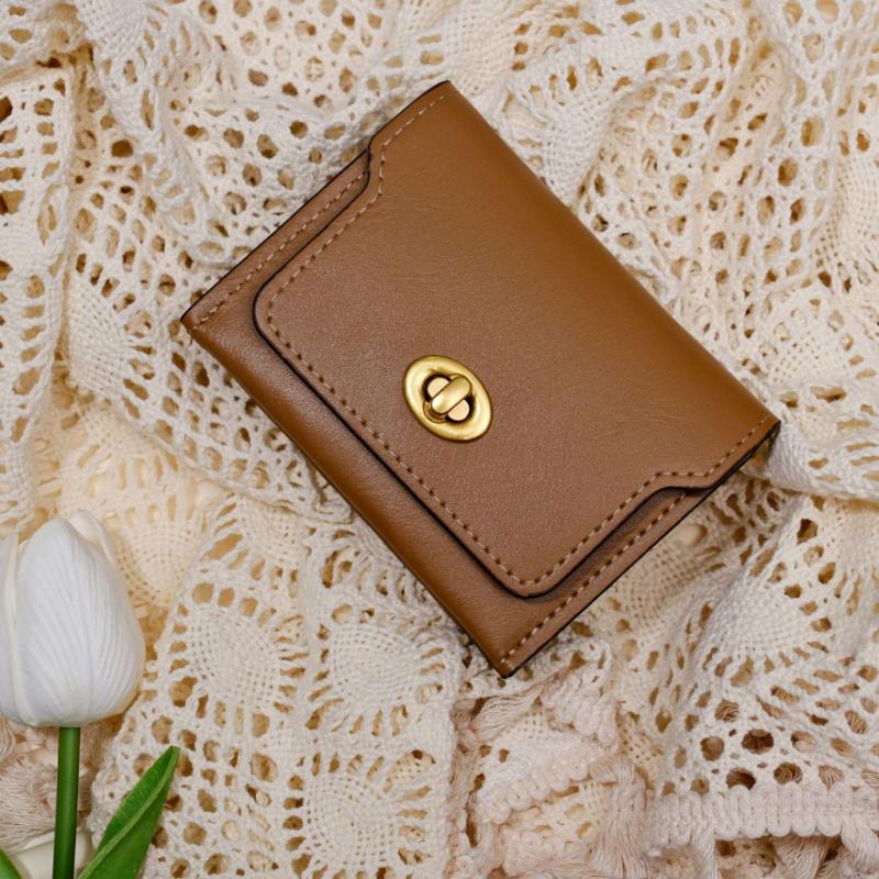 Short Hasp Wallets Pu Leather Multi-Card Pocket Purses For Women Portable Money Bag Small Coin Card Holders