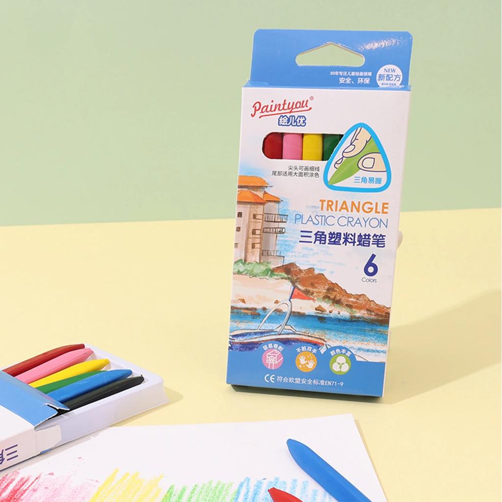 Waschbare Wachsmalstifte 12-36 Farben Ungiftig Auswischbar Dreieckiger Griff Kunstbedarf Kleinkindsicher Ölpastellkreiden zum Zeichnen Ausmalen Geschenke