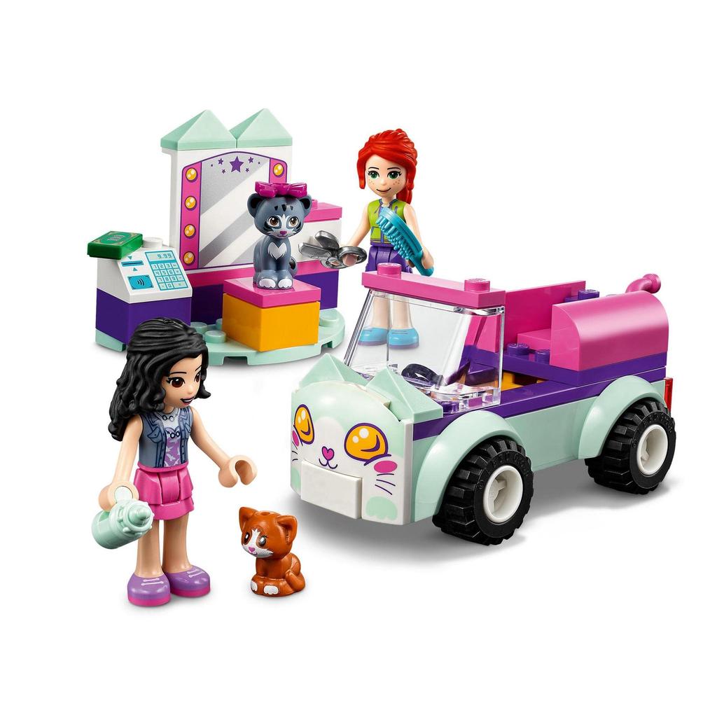 LEGO Friends Cat Pet Salon Car 41439 Toy Block Present Animal Animal Car Car Doll Doll Girls 4 Years Old and Up