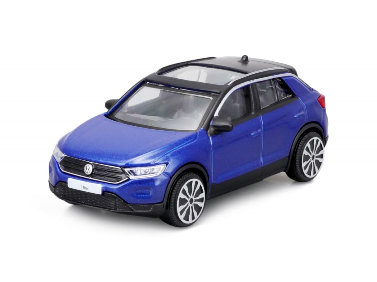 

Bburago Volkswagen Scale Diecast Model Car SUV 2021 1/43 T-Roc (Blue Metallic)
