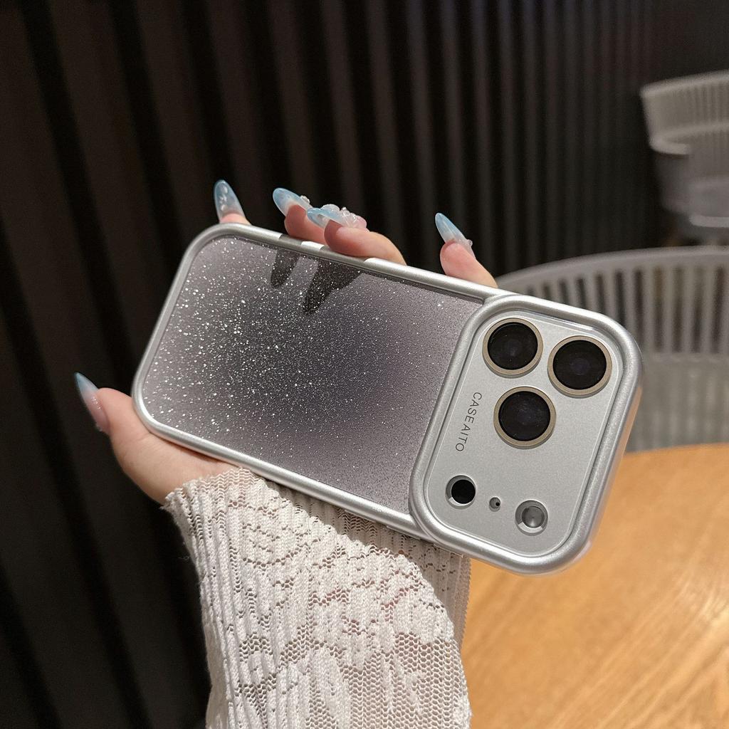 The new high-value glitter smudge is suitable for Apple 17promax mobile phone case iPhone16pro all-inclusive 14/15.