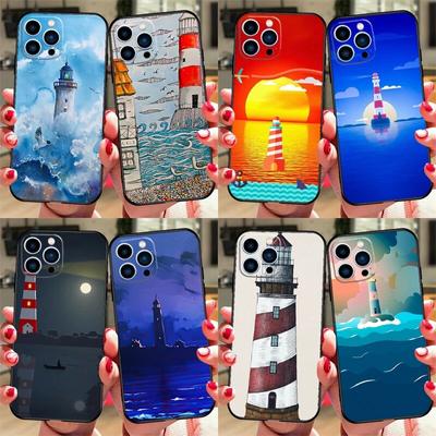 Funda de Teléfono Faro Paisaje Para iPhone Samsung Galaxy Redmi Xiaomi Oppo OnePlus Note S A 7 8 9 10 11 12 13 14 20 21 22 23 53 54 Pro Max Plus Ultra