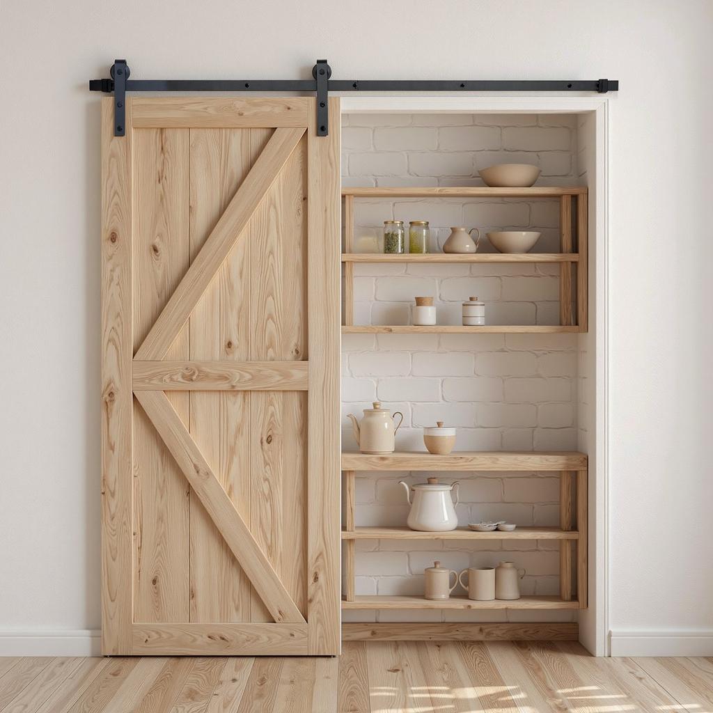 VEVOR 6FT Sliding Barn Door Hardware Kit, 330 LBS Weight Capacity