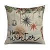 Popular Retro Style Christmas Pillowcase Festive Party Decoration Sofa Pillow Bedroom Bedside Cushion Cover