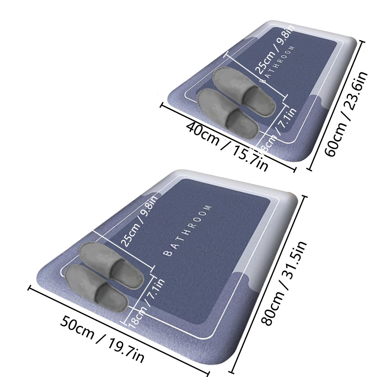 

Фланелевый банный коврик с принтом, нескользящий коврик для ног, коврик для ванной, толстый губчатый, грязеотталкивающий, водопоглощающий коврик для пола 500MMx800MM