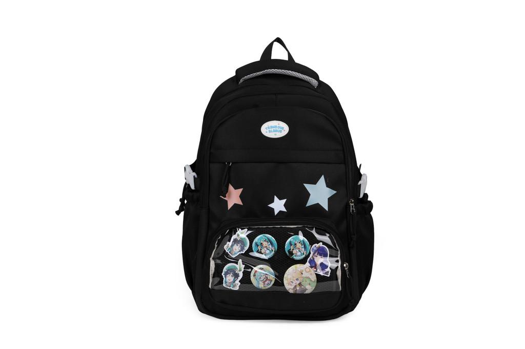 Starry Sky Transparent Backpack With Breathable Comfort For Middle School Students