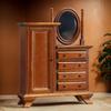 1:12 Scale Miniature Wood Dressing Table Vintage Dollhouses Mini Bedroom Furniture Dollhouses Decorations Accessories