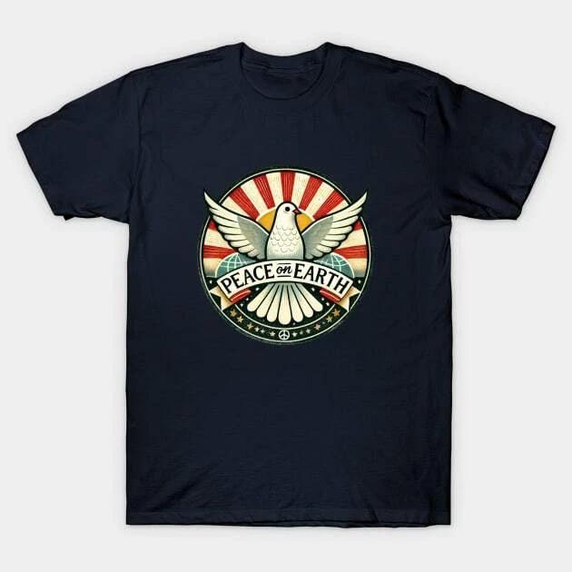 Peace on Earth Dove Made in Australia T-Shirt L