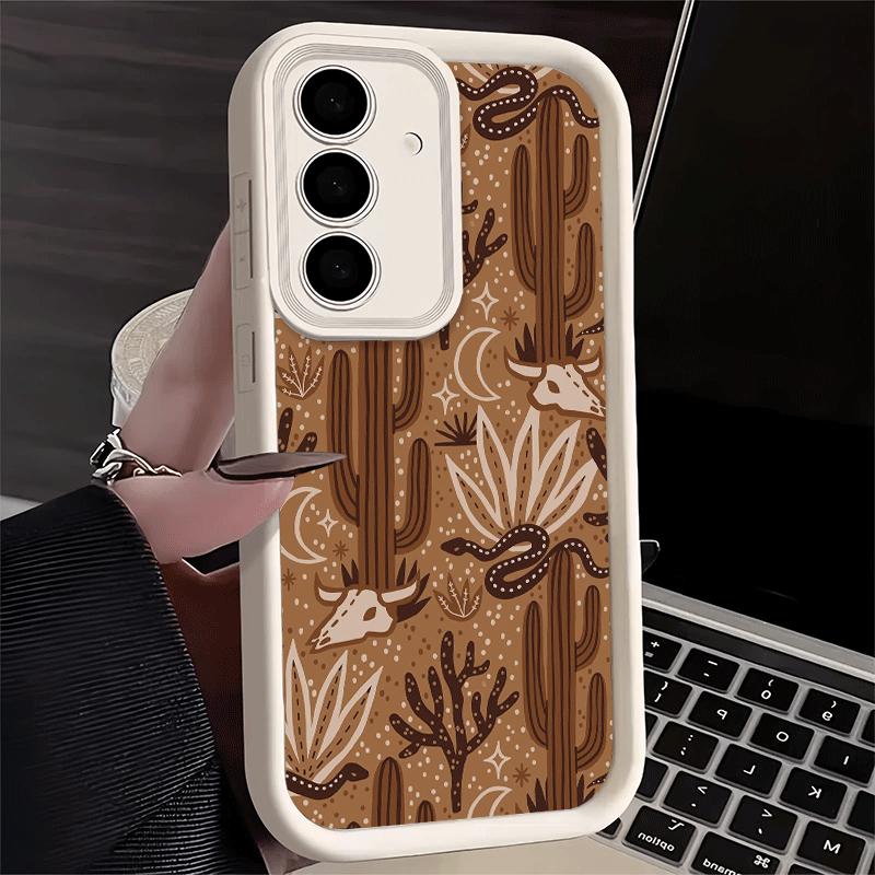 Phone Case for Samsung Galaxy A17 A16 A15 A14 A13 Cactus Pattern A56 A36 A26 A55 A35 A25 A54 A34 A24 A53 A33 A23 A07 A06