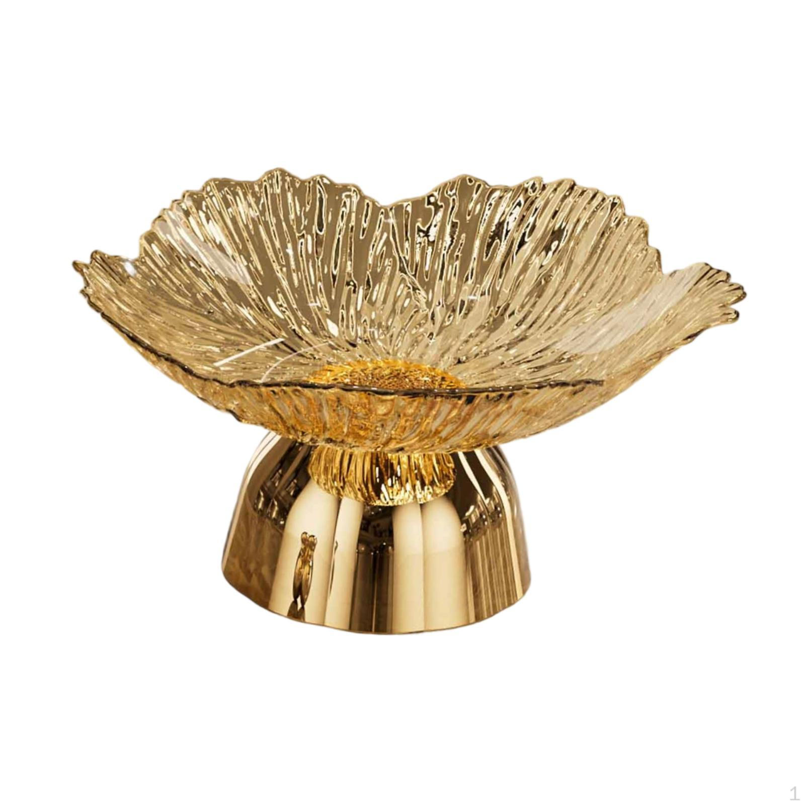 

Декоративная чаша-пьедестал, поднос для хранения закусок, практичный модный держатель для фруктовой корзины золотой