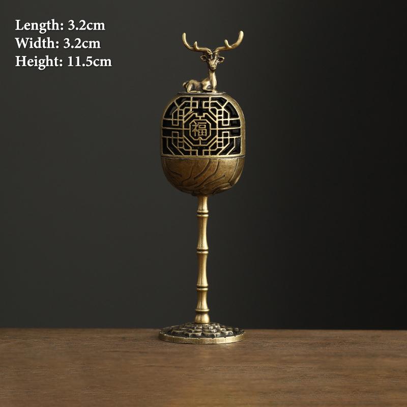 Vintage Alloy Incense Burner Stick Holder Three Legged Hollow Out Mini Sandalwood Censer Incense Burner Home Decoration