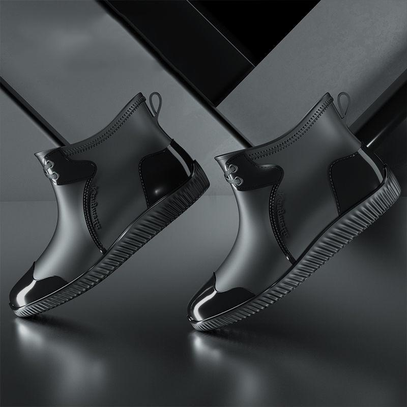 New Rubber Man Boots Trend Men Rain Boots Platform Outdoor Shoes Slip On Waterproof Work Mens Booties  Fishing Boots Rain Boots