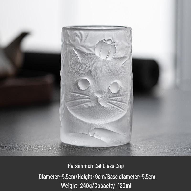 

Стеклянная пиала для котенка-хурмы - Креативный стиль Кунг-фу Standard