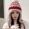 Fleece and thickened wool hat, small face in autumn and winter, warm riding ear protection and cold protection, big head circumference Lei Feng hat