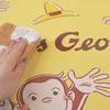 Marushin Kitchen Mat, Curious George and Charming George Design, Wipeable, Water-Repellent, Non-Slip, PVC, 4776024500