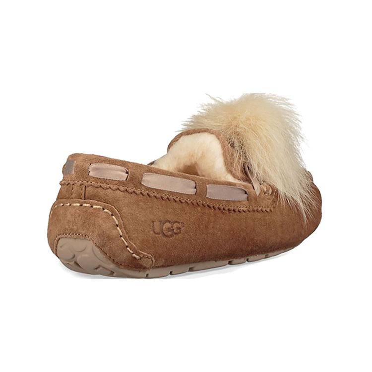 UGG Dakota Pom Pom Slip On Brown Women's 1019015-CHE