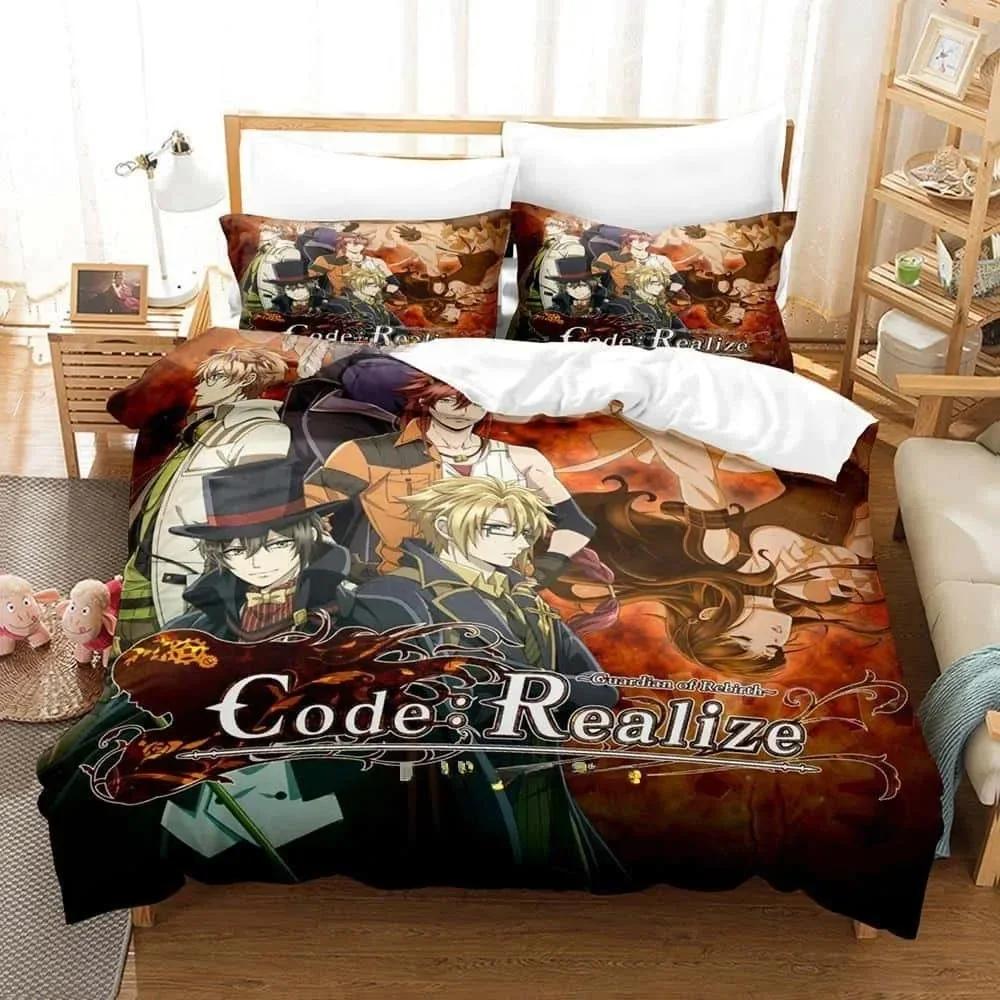 New Code Realize - Guardian of Rebirth Bedding Set Printed Bed Set With Pillowcase Bed Duvet Cover Single Double Queen King Size