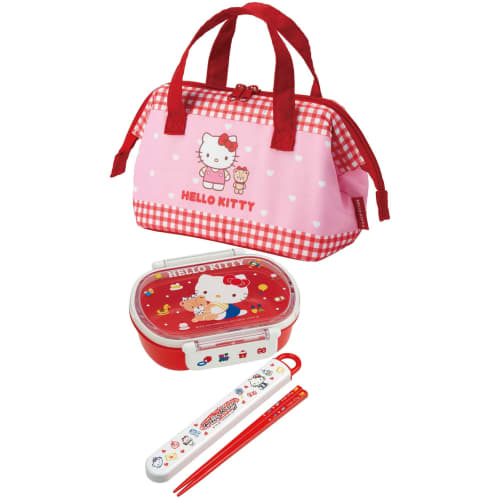 Skater Insulated Lunch Bag with Clasp, Children's Size, For Children's Bento Boxes, Hello Kitty, Always with You, Sanrio KGA0-A