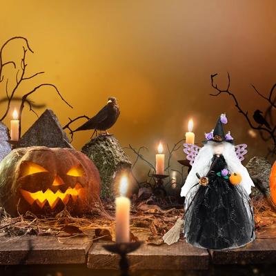 Vrchní deska na halloweenský stromeček, halloweenská čarodějnická dekorace, stabilní umístění, pohodlný dotek, kónická základna, jemné zpracování.