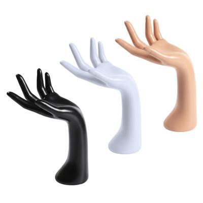 Elegant 29cm Mannequin Hand PVC 3 Color Ring Display Stand Realistic Display Stand
