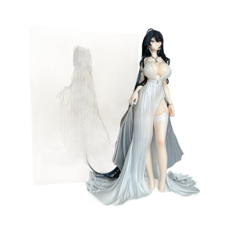 High-Quality Phoenix Wren Blue Anime Girl Hand-Made Model Desktop Ornament