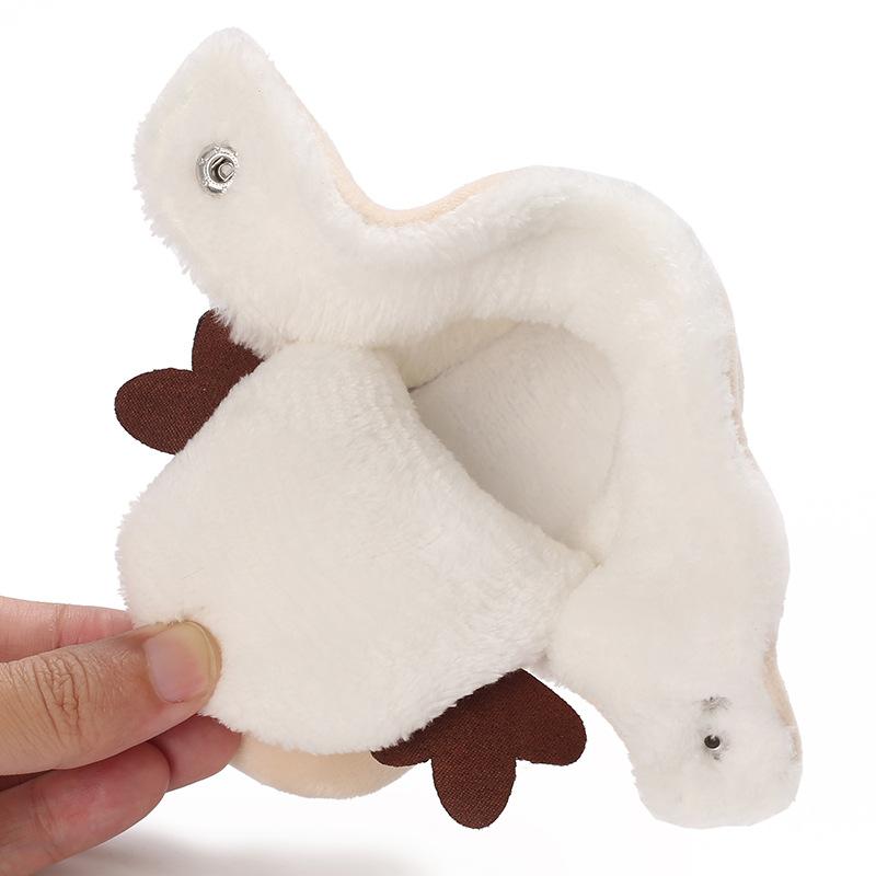 Unisex Baby Christmas Santa Shoes Infant Non-slip Cozy Fleece Booties Newborn First Walking Shoes Boys Girls Winter Warm Slipper