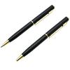 Mini Rotating Pocket-size Ballpoint Pen Metal Material 0.7mm Black Blue Ink Refill Ballpen Office School Supplies Stationery