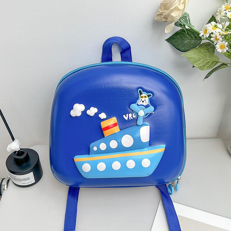 Trendy Nylon Cartoon Ship School Backpack For Boys And Girls Cute And Functional