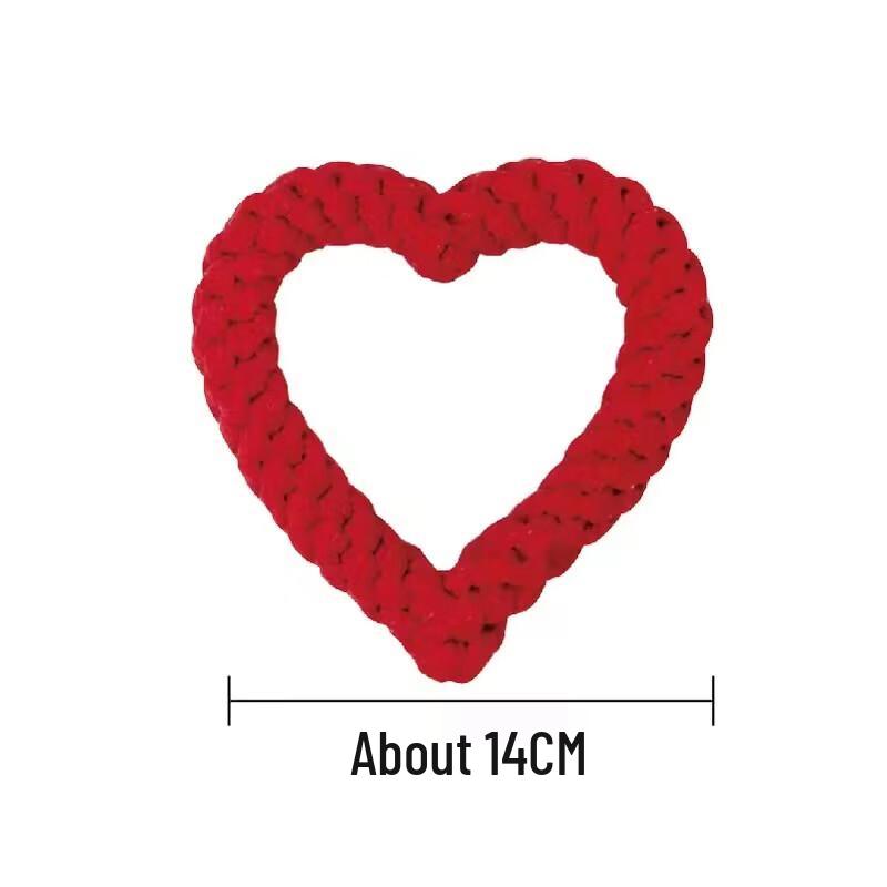 Heart-shaped Braided Cotton Rope Pet Chew Toy