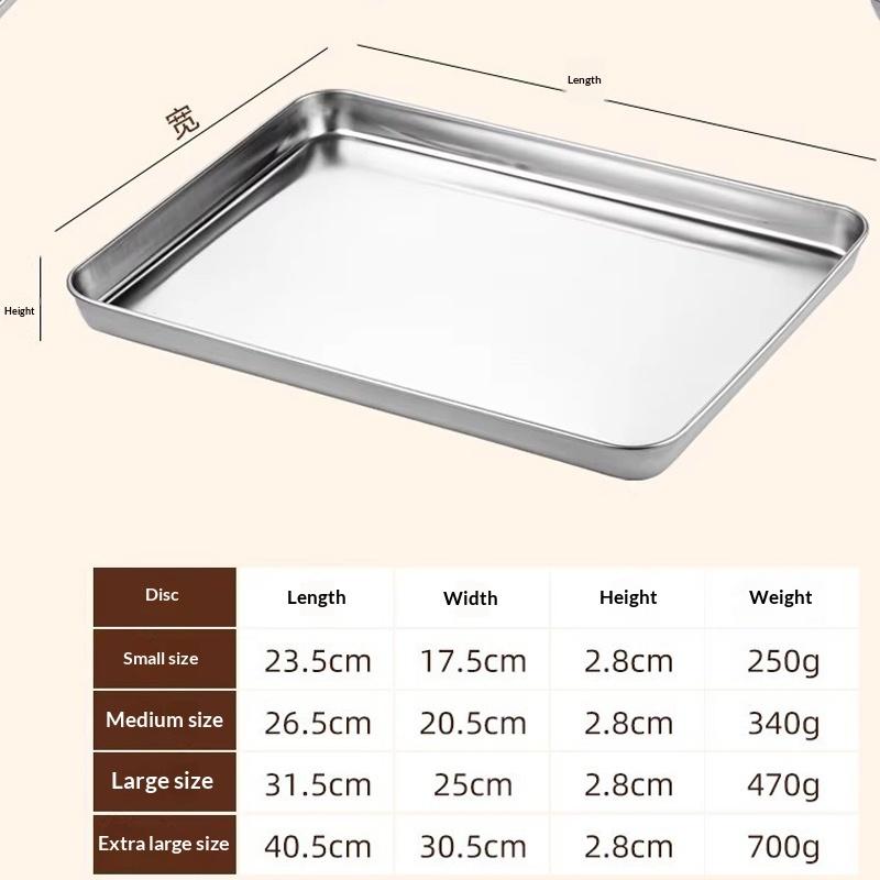 Stainless Steel Baking Pan Tray With Removable Wire Rack Bbq For Even Heat Distribution And Food Presentation Kitchen Gadgets