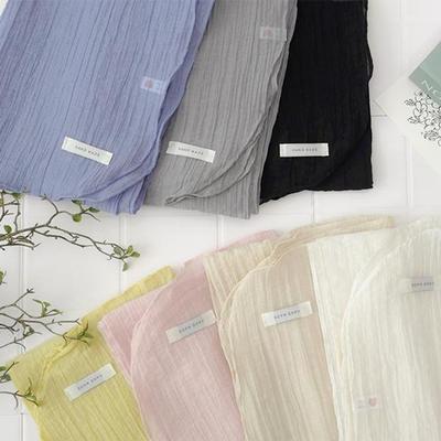Elkate Women's Long Square Plain Scarf Spring/Autumn Sky Blue Tencel Muffler LNM265