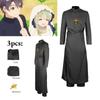 Nordic Anime White Saint And Black Pastor Cosplay Costume Lawrence Halloween Dress Up