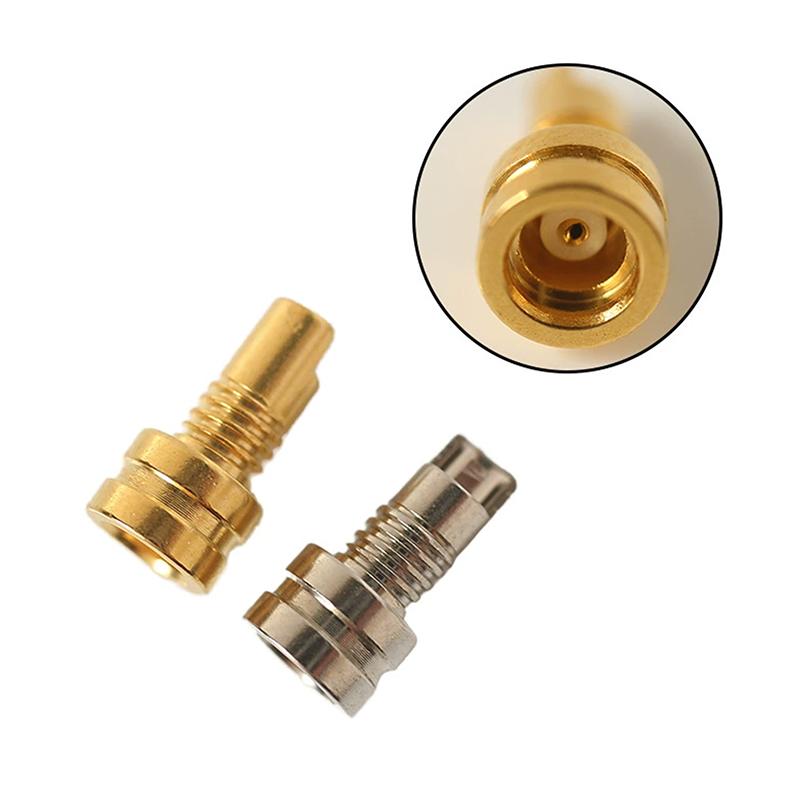 1/2 Stück Universelle Pin-Buchse Buchse Mmcx Reines Kupfer Vergoldet Eingebauter Gewindemutter-Halter Kopfhörerstecker