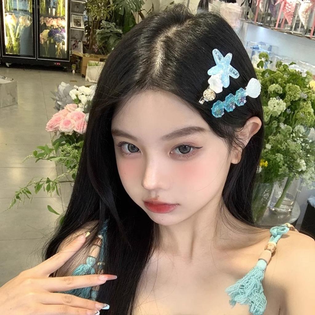 Summer shell starfish cute hairpin simple and sweet broken bangs hairpin side clip hair accessories