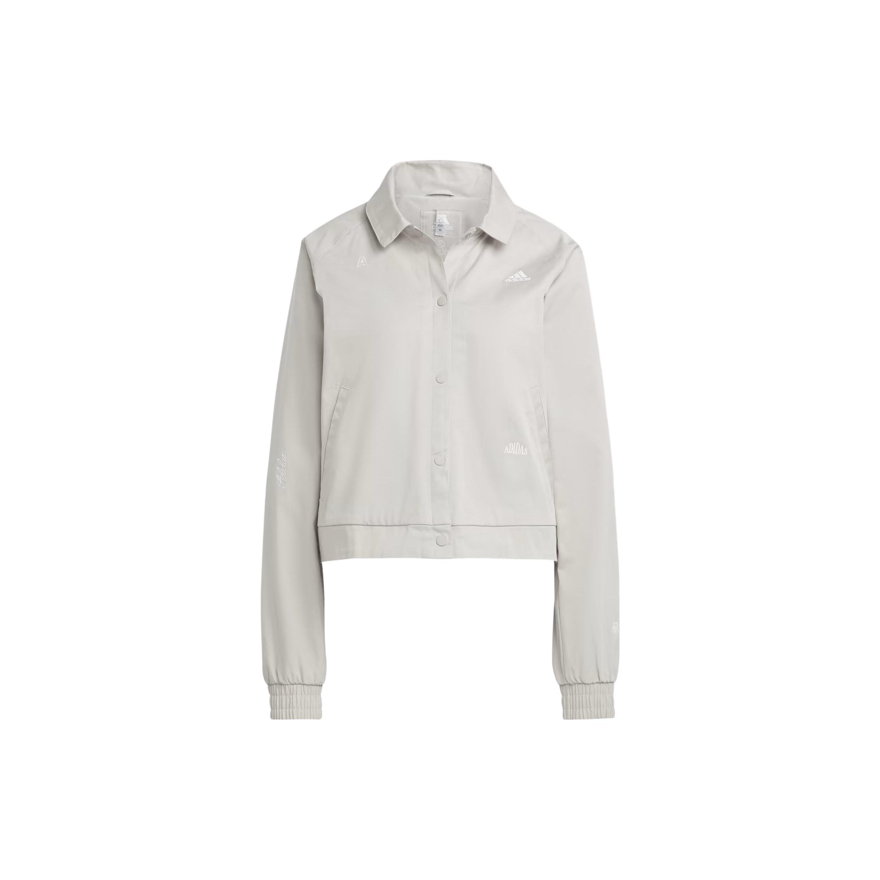 (WMNS) adidas Track Top with Healing Crystals Inspired Graphics Grey Women s IC5713 L