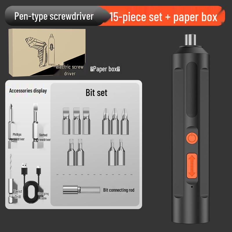 Rechargeable Portable Electric Screwdriver Set for Household Use
