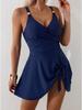 European and American Style One-piece Swimsuit for Women, Tight Fitting and Slimming, Cross Exposed and Sexy Women's Swimsuit