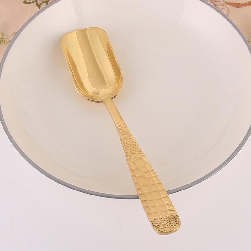 

Pure copper teaspoon tea shovel handmade long handle teaspoon thickened single teaspoon zen tea ceremony accessories