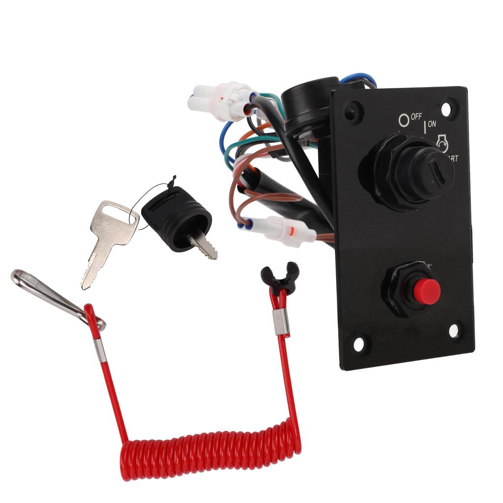 Marine Outboard Engine Ignition Switch Panel Single Key Vertical 37100‑96j24 Replacement for Suzuki