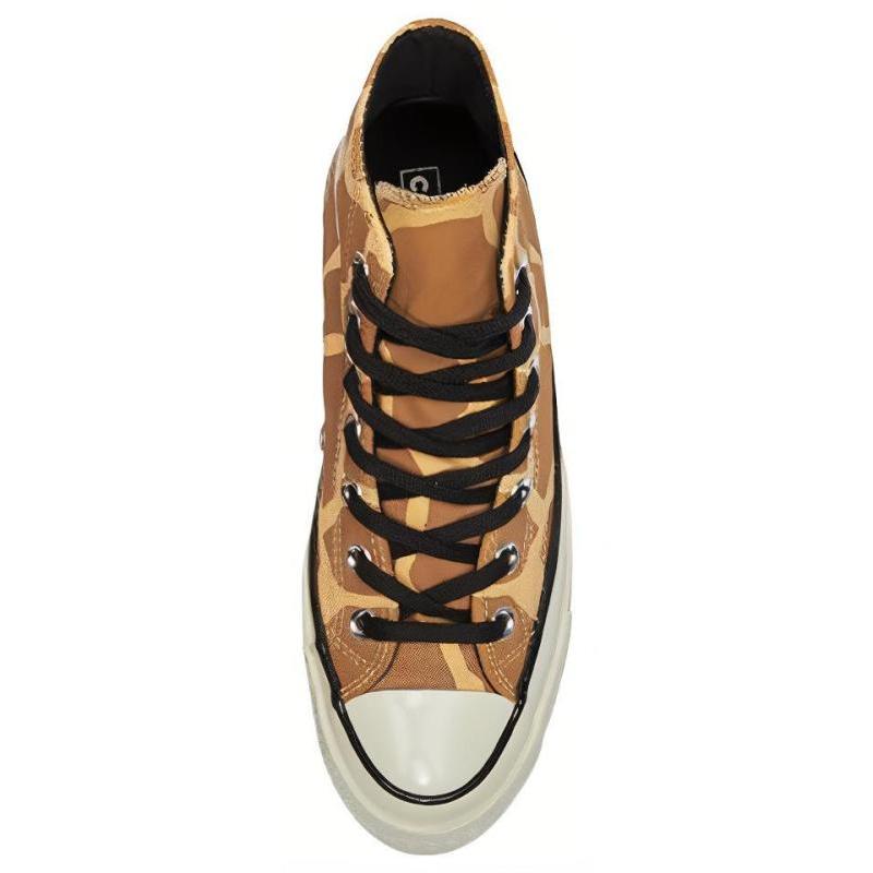Converse 1970s Round Toe Lace-Up High-Top Canvas Shoes Unisex Brown