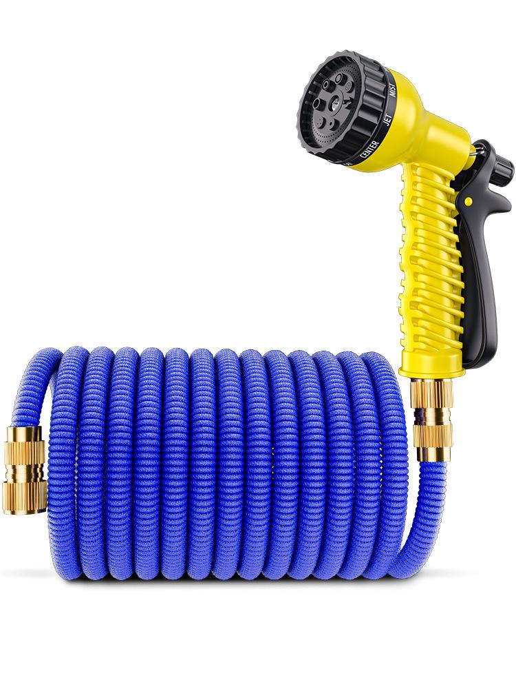 Garden Retractable Water Hose & High-Pressure Car Wash Gun Set with Horticulture Sprinkler Nozzle