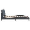 Bed Frame without Mattress Dark Grey 140 x 200 cm Velvet