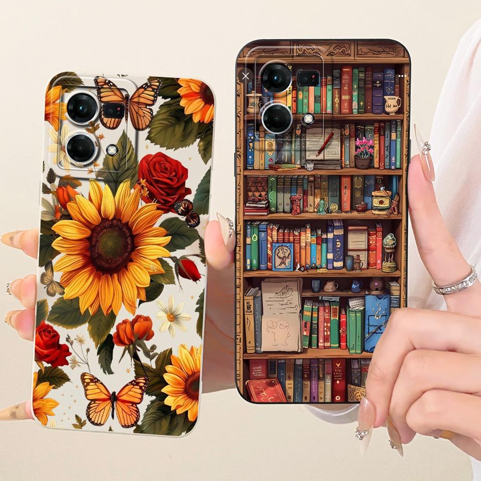 For Oppo Reno 7 4G Case Reno8 4G CPH2457 Cute Fashion Cartoon Cover Soft TPU Phone Case For Oppo F21 Pro Reno7 4G CPH2363 Fundas