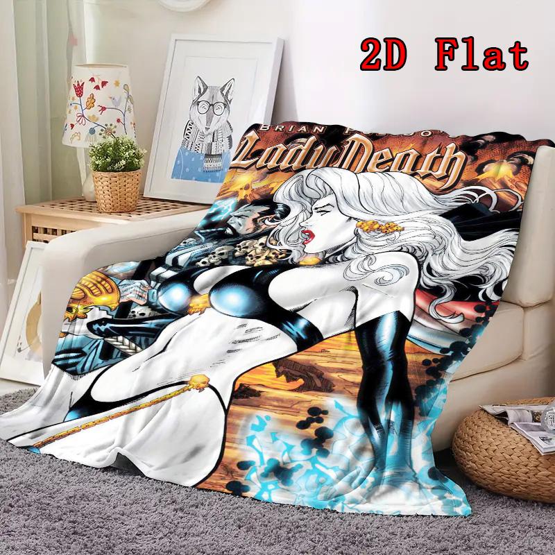 Lady Death 2D Flat Pattern Flannel Blanket High Quality All Seasons Warmth and Comfort Perfect for Christmas Gifts.SMT0917521