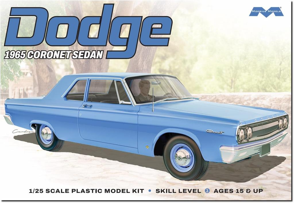 Moebius Model Scale 1965 Dodge Coronet Sedan Plastic Model Kit MOE2461 1/25 (Car)
