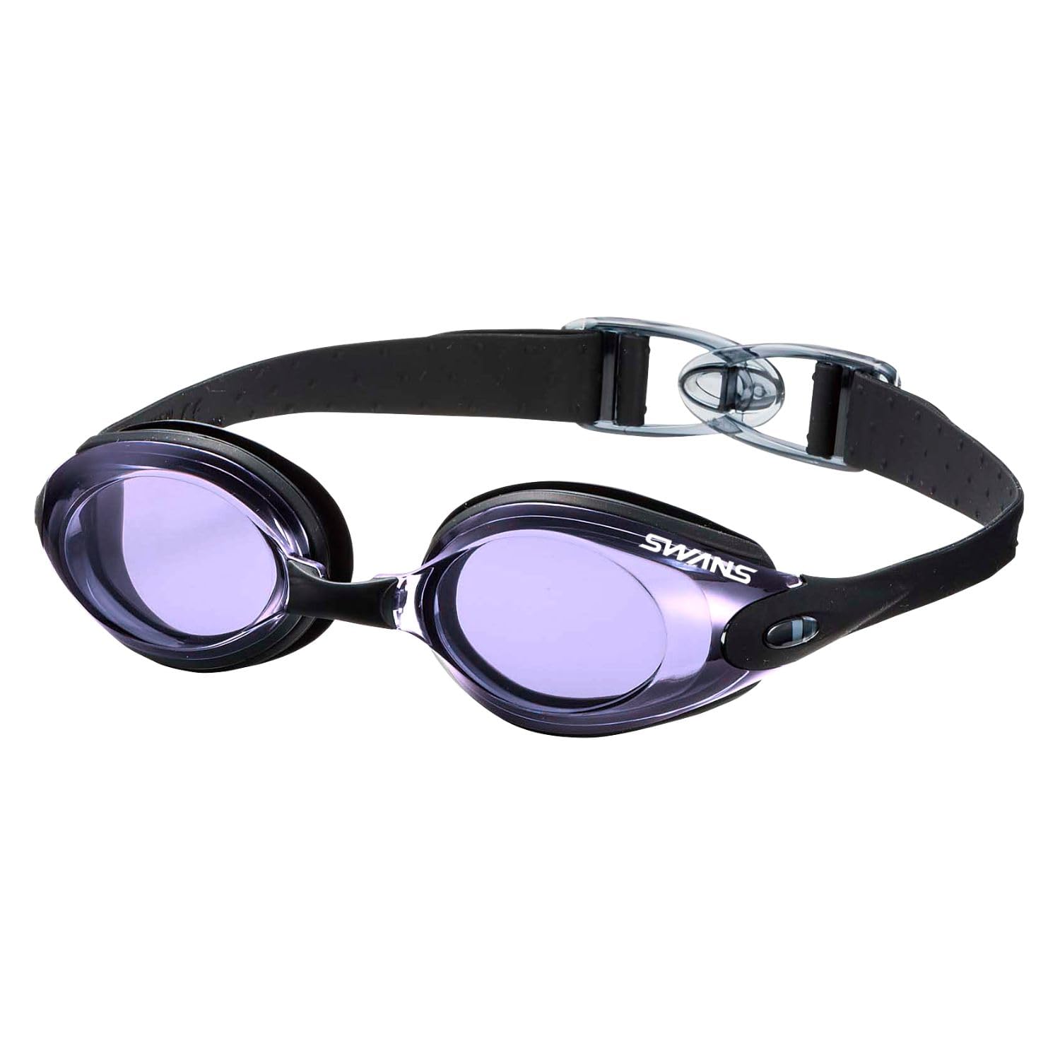 

Made in Japan Swimming Goggles for Adults PUR Purple UV Protection Silicone Cushion Easy Belt Nose Belt Replaceable Buckle Model [SWANS] SWRV-010N